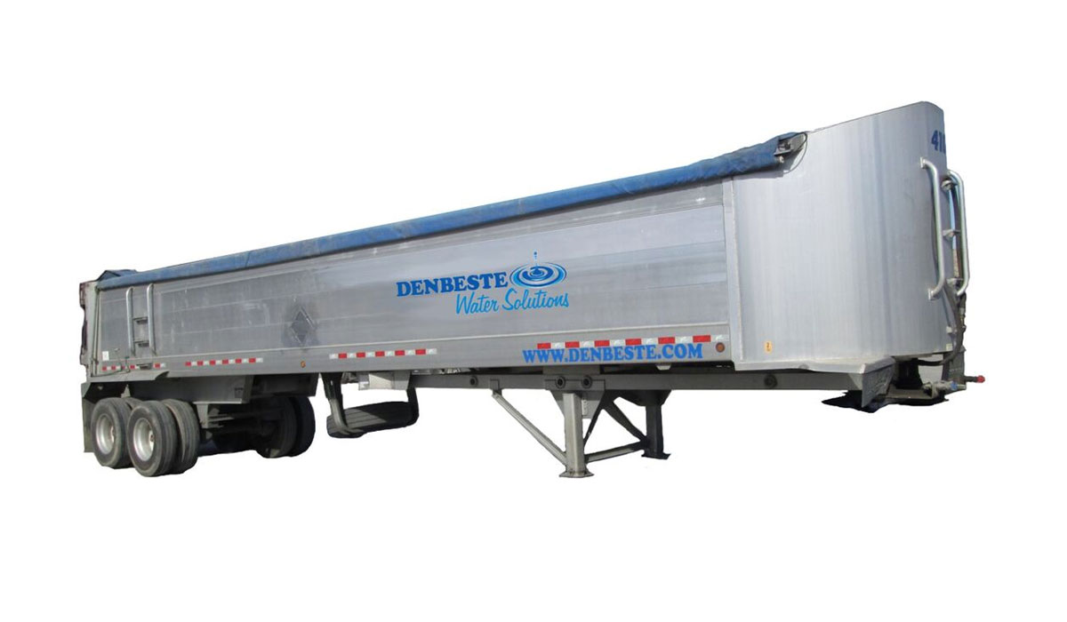 Rent end dump trailers from DenBeste environmental equipment.