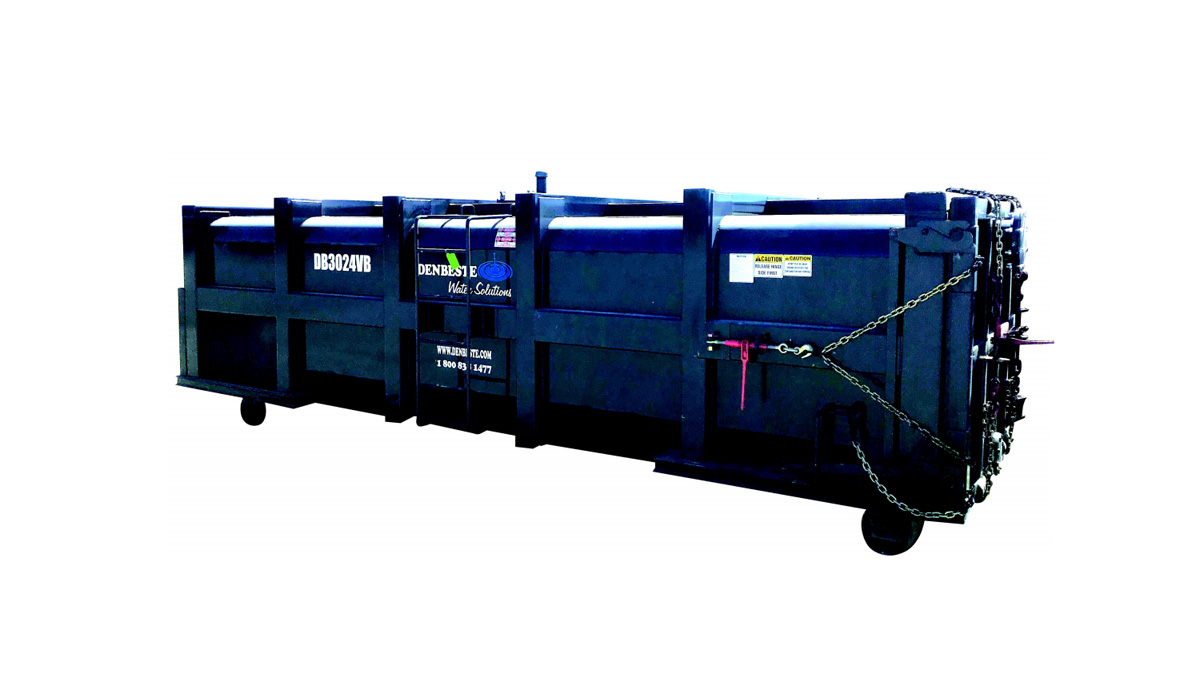 Vacuum container with 25 cubic yard capacity